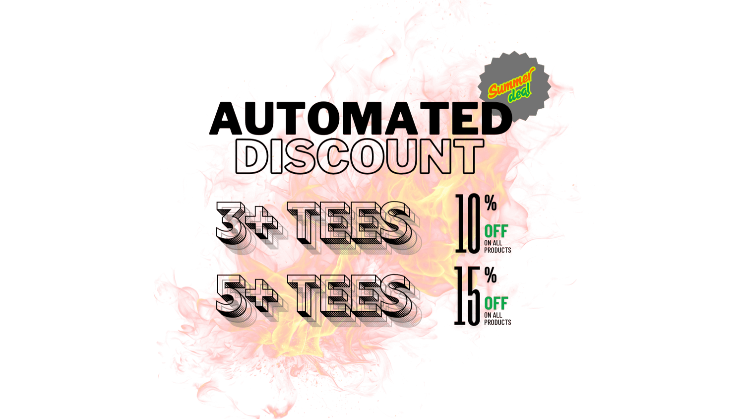 Showing automated discount banner With 3+ or 5+ combo offer