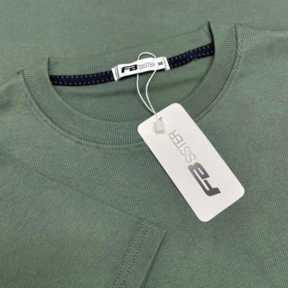 High-quality ribbed Pastel Green t-shirt – reinforced stitching, pre-shrunk cotton, regular fitted blank tee for brands